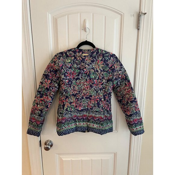 Lilly Pulitzer Reversible Down Jacket Puffer Not Too Catty Size XS - Picture 7 of 7